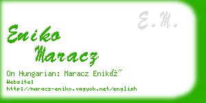 eniko maracz business card